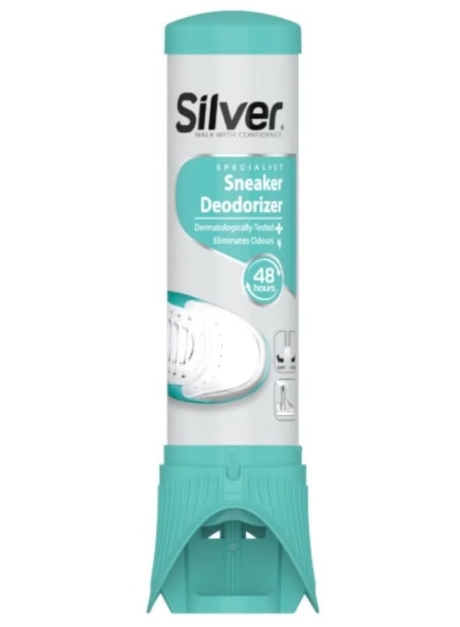 Silver Deodorizing spray for sports shoes, bags, and more – 100 ml - Image 1