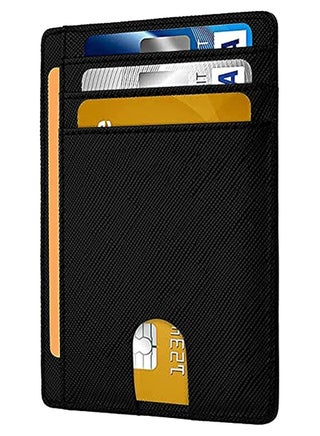 Men Women Slim Wallet with Money Clip Blocking Bifold Credit Card Holder for Men, Slim Minimalist Front Pocket Blocking Leather Wallets,Credit Card Clip Money Bag Business Card Organizer