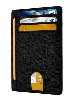 SYOSI Men Women Slim Wallet with Money Clip Blocking Bifold Credit Card Holder for Men, Slim Minimalist Front Pocket Blocking Leather Wallets,Credit Card Clip Money Bag Business Card Organizer  - Image 1