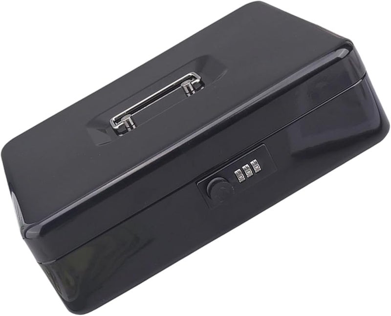 Black Digital Safe 6 Digit Code Security Box For Home Office Valuables - Image 1