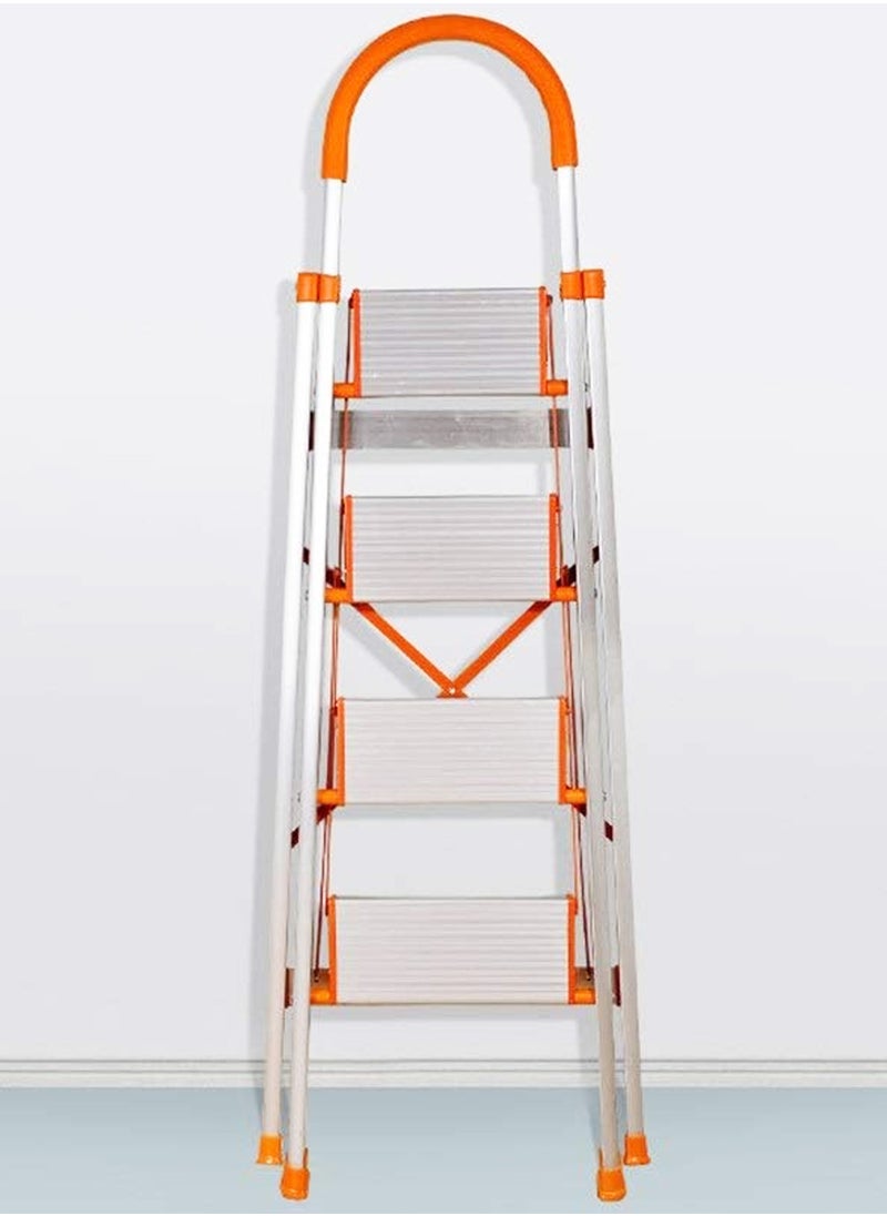 Beauenty - 4-Step Aluminium Ladder with Non-Slip Steps Lightweight u0026 Durable for Home Kitchen Office and Outdoor Use  Foldable Design for Easy Storage and Maximum Stability - Image 1