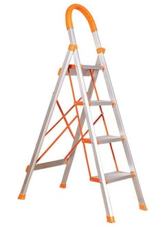 Beauenty 4-Step Aluminium Ladder with Non-Slip Steps Lightweight u0026 Durable for Home Kitchen Office and Outdoor Use  Foldable Design for Easy Storage and Maximum Stability  - Image 1