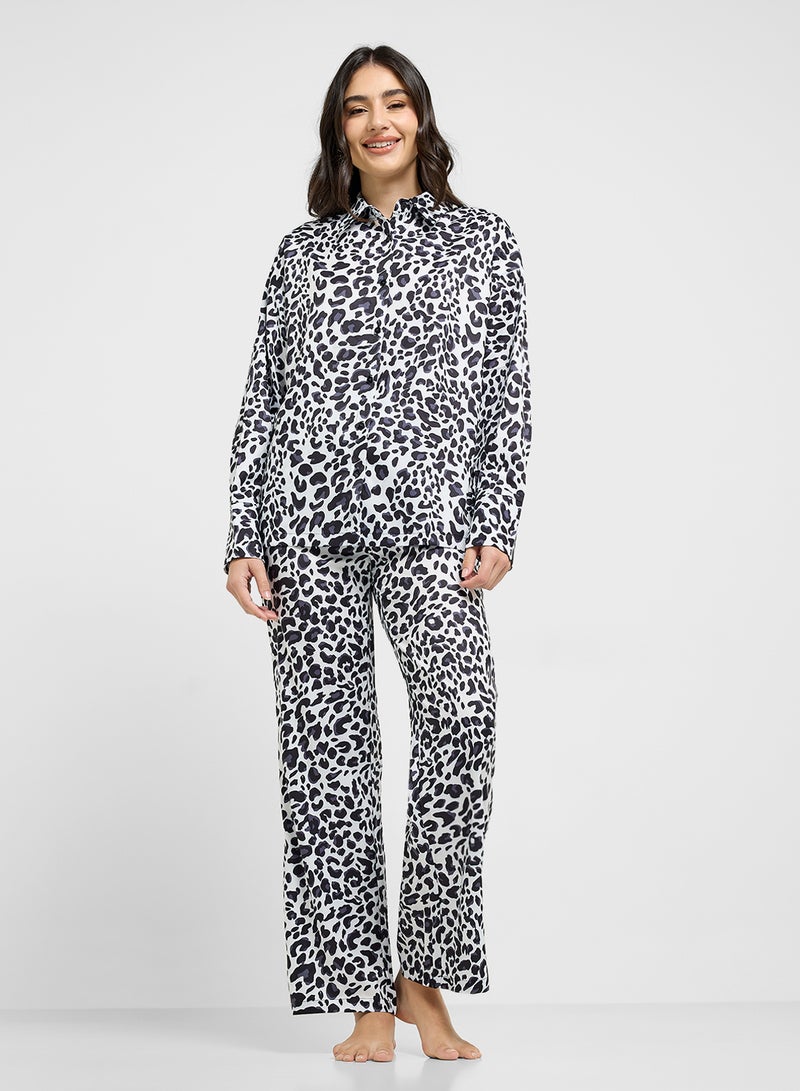 Ginger Animal Print Shirt & Pj Set - Image 1