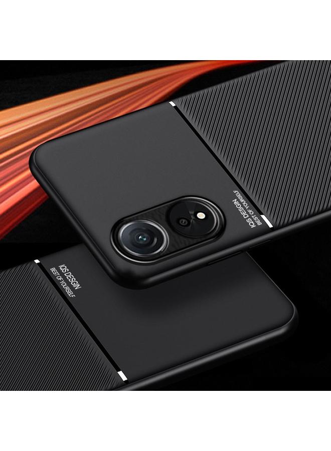 S-TOP Case For OPPO A78 4G Classic Tilt Strip Grain Magnetic PC Hybrid TPU Phone Case - Image 2