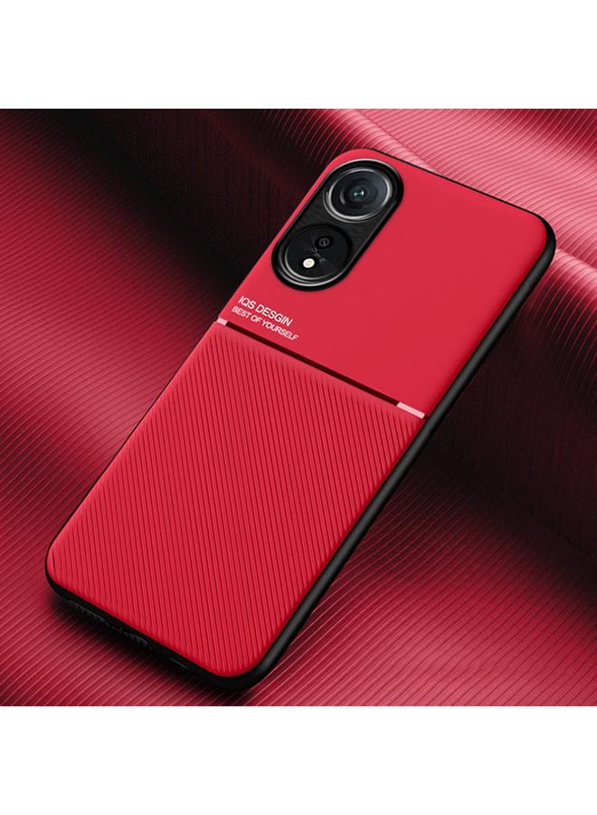 S-TOP Case For OPPO A78 4G Classic Tilt Strip Grain Magnetic PC Hybrid TPU Phone Case - Image 1
