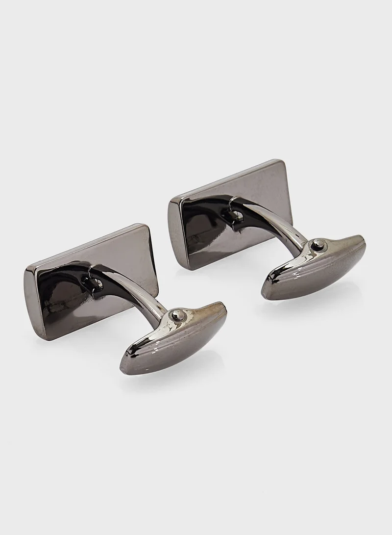 Robert Wood Matt Stripes Cufflinks And Tie Pin Gift Set
