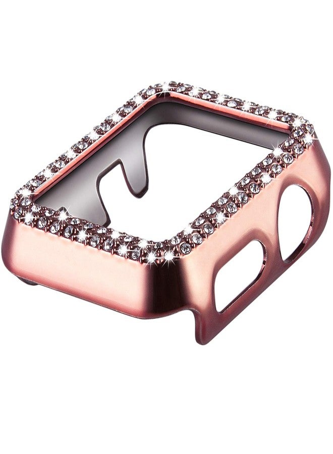 VIQIV Bling Protective Face Bumper Case Cover For Compatible with Apple Watch 38mm 42mm 40mm 44mm, Crystal Diamond Plate Frame Compatible With Apple iWatch Series 5 4 3 2 1 Rose Pink - Image 4