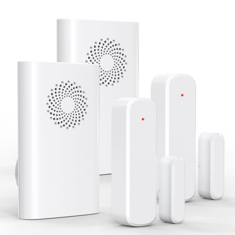 AMHEY Wireless Door Chime Door Open Sensor Alarm When Entry BusinessOfficeStore 500ft Range 51 Ringer Adjustable Volume Home Alert Bell for KidToddler Safety 2 Receivers 2 Sensors - Image 2