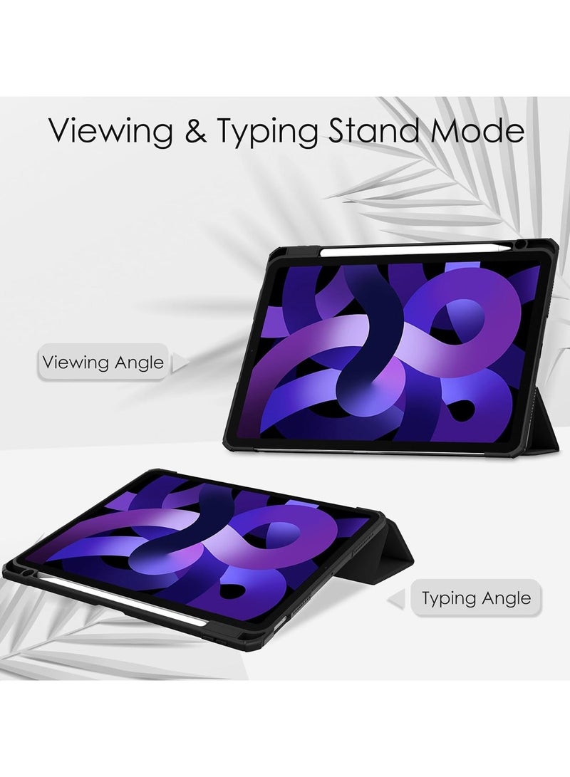 general Case Compatible with Compatible with iPad Air 6th Generation 2024 10.9 inch,Shockproof Hard Shell TPU Clear Cover With Pencil Holder and Auto Sleep/Wake - Image 2