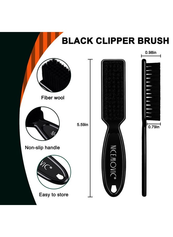 NICEMOVIC NICEMOVIC Barber Clipper Cleaning Brushes, 20 Pcs Plastic Handle Nylon Bristles, Multifunctional Cleaning Supplies for Hair Salon, Home and Travel Use (Black)  - Image 2