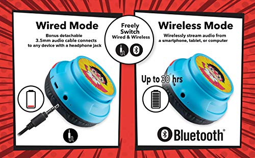 eKids Ryans World Kids Bluetooth Head Phones, Wireless Headphones with Microphone Includes Aux Cord, Volume Reduced Kids Foldable Headphones for School, Home, or Travel - Image 4