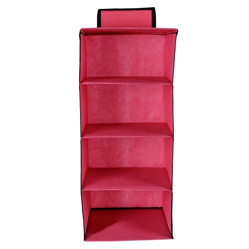 CPEX CPEX Hanging 4Shelf Closet Cloth Organizer 30 X 30 X 80 Foldable Closet Hanging ShelvesCotton and Linen Closet OrganizerCollapsible Storage Shelves for Clothes Pants and Shoes Multi Color  - Image 5