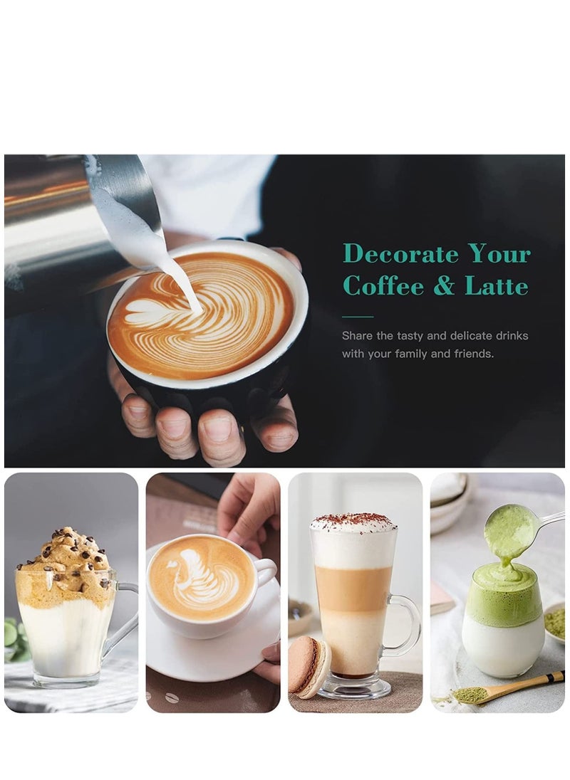 Generic - Handheld Milk Frother Rechargeable 3 Speed Electric Coffee Frother with 2 Tools Coffee Frother Stirrer for Whipping Cream Latte Eggs Black - Image 1