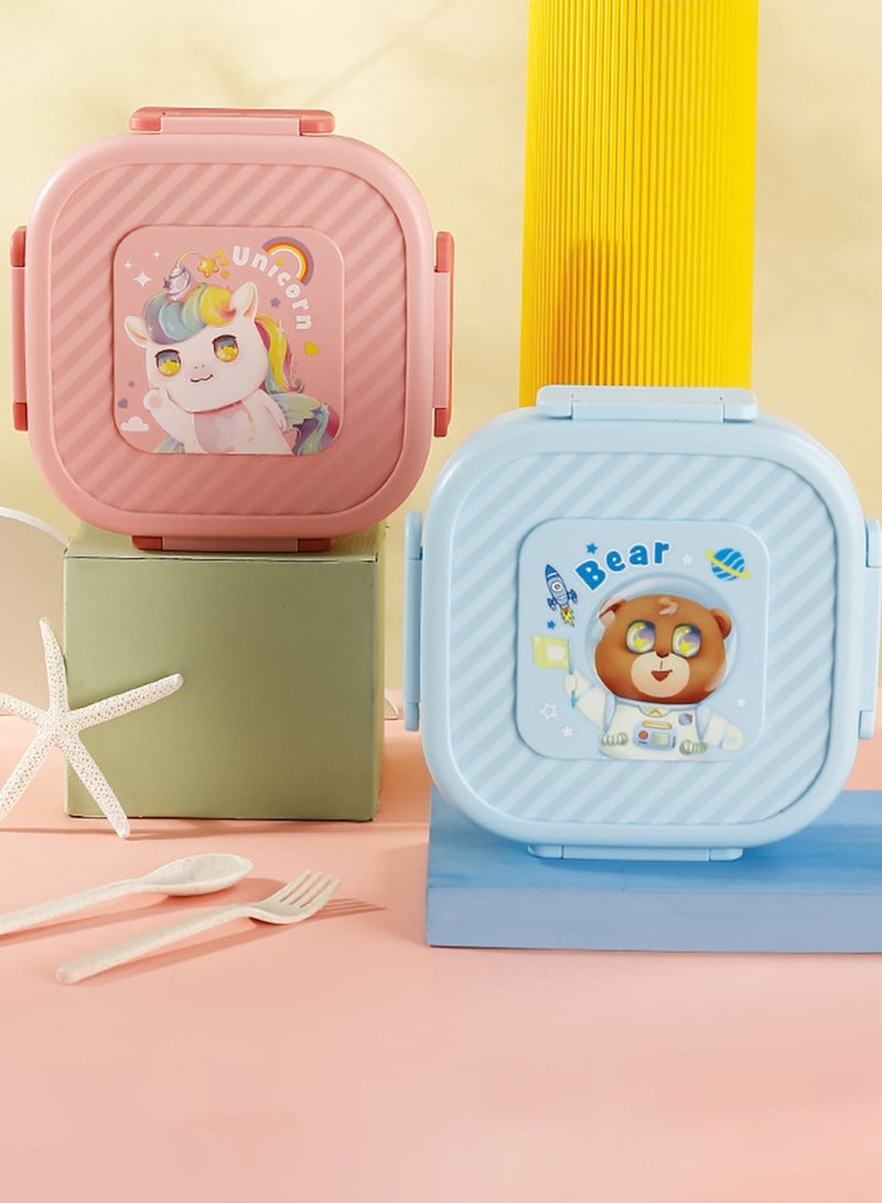 ROEIEIS Lunch Box Kids, Bento Box Kids 1300ml, Seal Fruit Box Leakproof, Lunch Containers BPA Free Dishwasher & Microwave Safe - Image 3