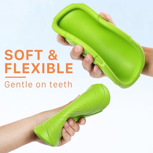 Prime Pets Dog Flying Disc, 2 Pack, 7 Inch, Durable Dog Toys, Nature Rubber Floating Flying Saucer for Water Pool Beach, Orange and Green - Image 4