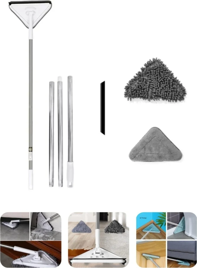 Ecoses Vip Triangle Mop Glass Wall Ceiling Tile Parquet Cleaner Set