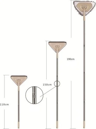 Ecoses Vip Triangle Mop Glass Wall Ceiling Tile Parquet Cleaner Set