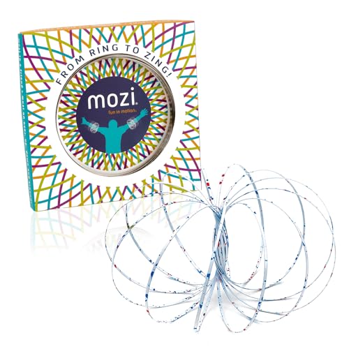 Mozi Geometric Magic Flow Bracelet Easy to Use 3D Bracelet Spiral Toy Spinning Bracelet Spiral for Children and Adults White Splatter - Image 1