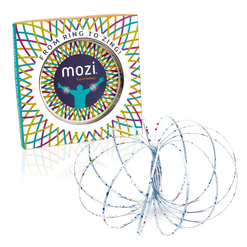 Mozi Geometric Magic Flow Bracelet Easy to Use 3D Bracelet Spiral Toy Spinning Bracelet Spiral for Children and Adults White Splatter - Image 3