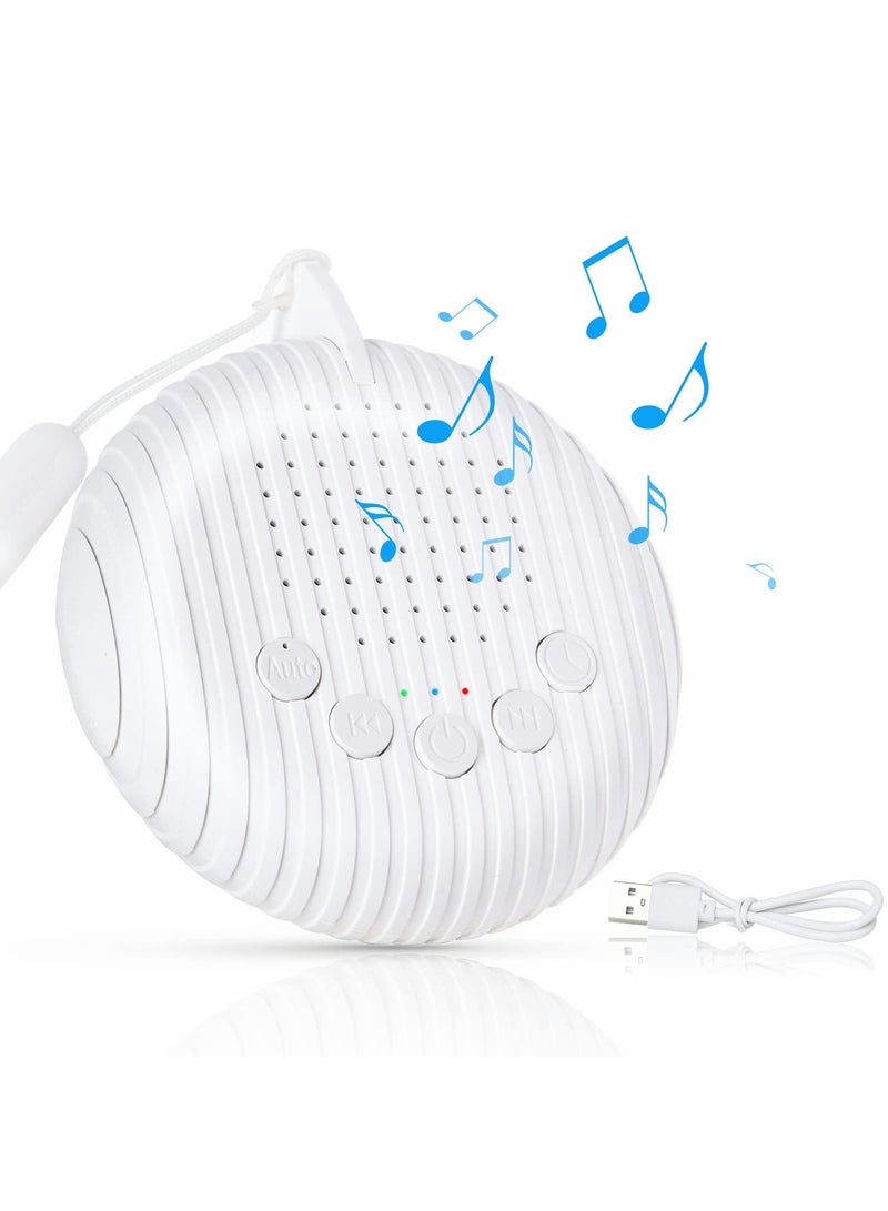 Zikra White Noise Machine, Sleep Sound Machine with 10 Soothing Nature Sounds Therapy Portable, Mini Sound Machine for Baby Kids Adults, USB Rechargeable Baby Sleep Machine with 3 Timer Memory Functions - Image 1