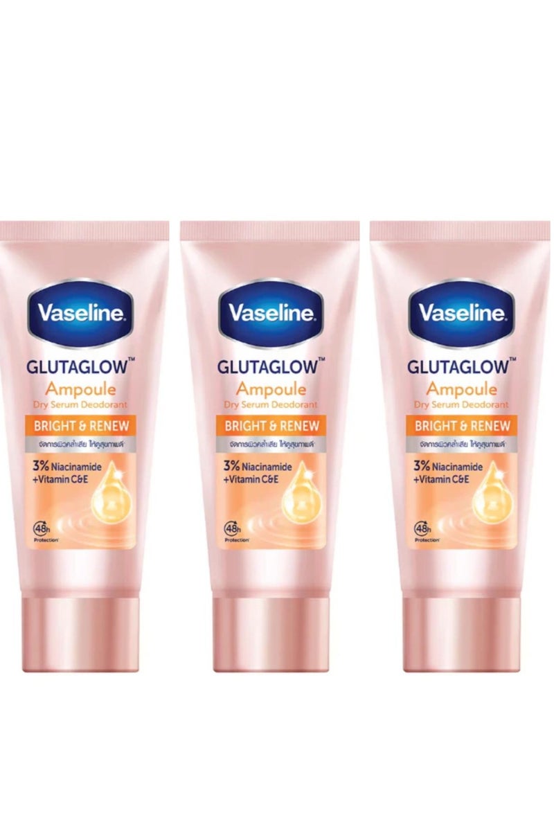 فازلين أمبولة سيروم مزيل للعرق من جلوتاجلو برايت آند رينيو 45 مل