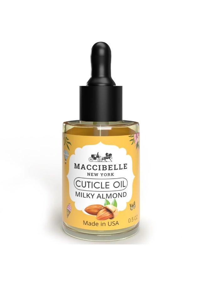 maccibelle Maccibelle Cuticle Oil Almond Oil 0.5 oz - For Dry Nail Cracked Cuticles (Milky Almond 0.5 Fl Oz)