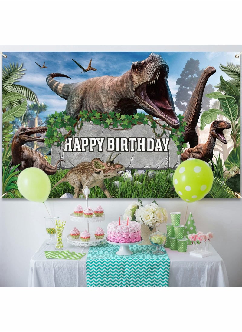 Excefore Dinosaurs Birthday Party Decorations Dinosaur World Birthday Party Backdrop for Boys Kids Birthday Party Backdrop for Indoor Outdoor Party Decorations Supplies（43.3X70.8inch）  - Image 3