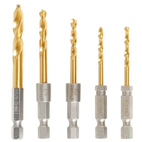 DEWALT Impact Ready Titanium Nitride Coated Drill Bit Set, 5pc (DD5155) - Image 1