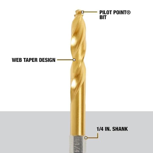 DEWALT Impact Ready Titanium Nitride Coated Drill Bit Set, 5pc (DD5155) - Image 3