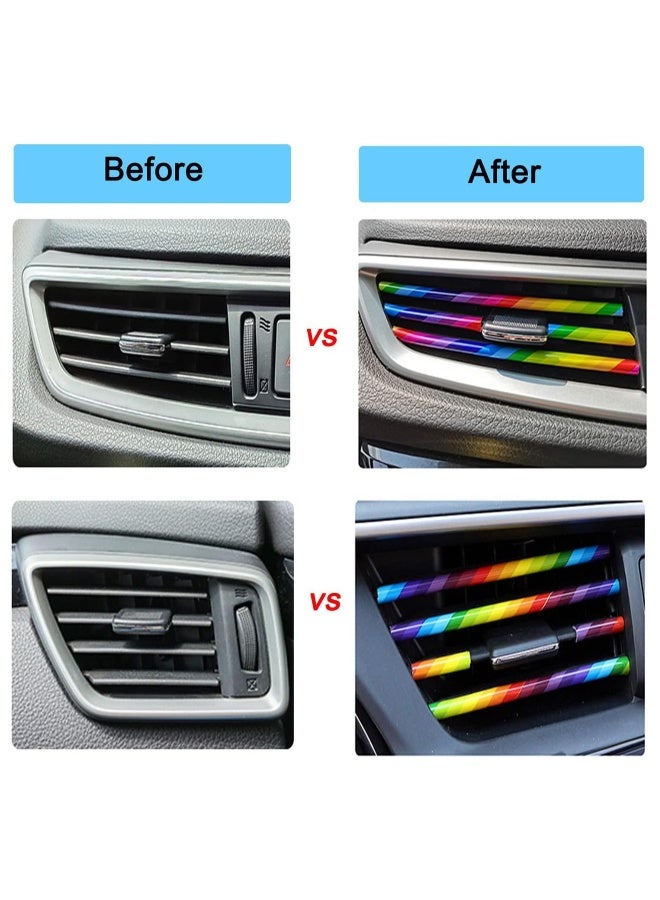 60 pieces Car Auto Air Conditioner Vent Outlet Trim Strip, DIY Decoration Chrome PVC Car Interior Moulding Trim Strip Line for All Straight Air Vent Outlet, Car Interior Accessories - Image 4