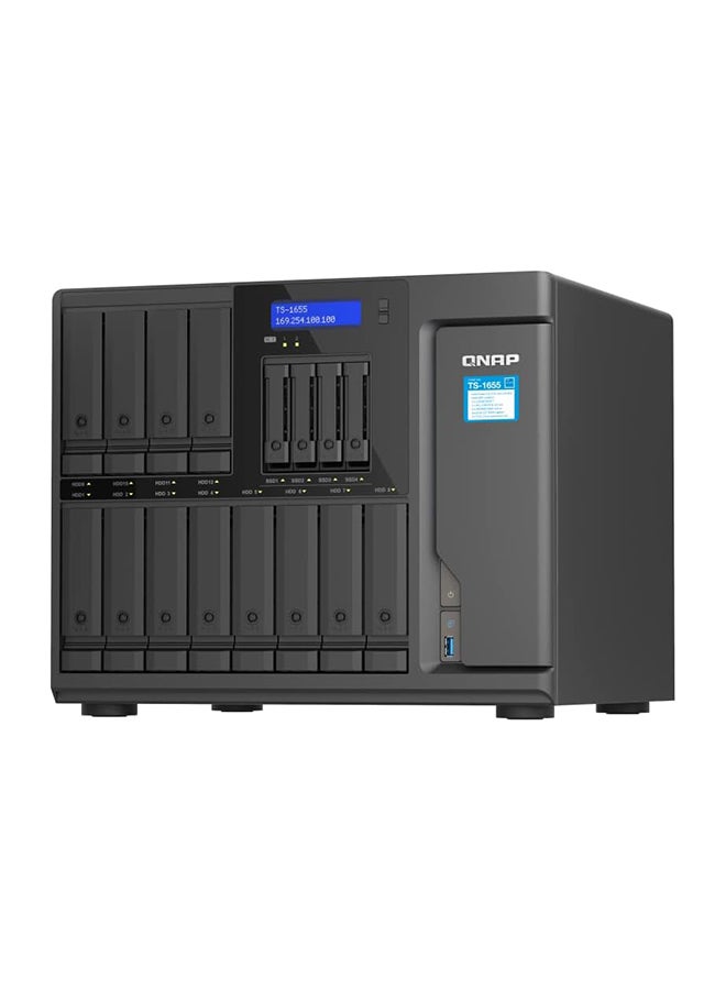 QNAP TS-1655-8G-US 16 Bay high Performance and high-Capacity Hybrid NAS with Intel庐 Atom庐 8-core Processor, Dual 2.5GbE and Long-Term Availability  - Image 1