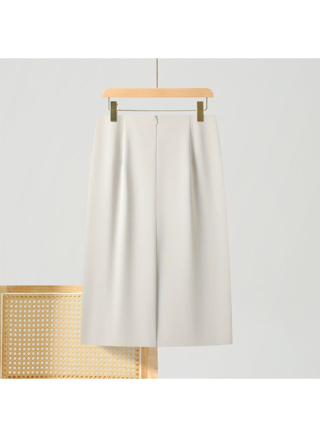 Fapai Women's Suit Skirt Simple Commuting Versatile Light Workplace Back Slit Half Skirt - Image 5