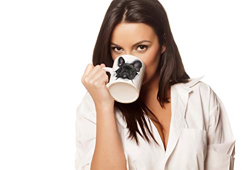 Winston Bear Black French Bulldog Mug - Ceramic Funny Coffee Mug - Perfect French Bulldog Gifts - Cute Novelty Coffee Mug Present - Great Birthday or Christmas Surprise for Friend or Coworker, Men and Women (11oz) - Image 2