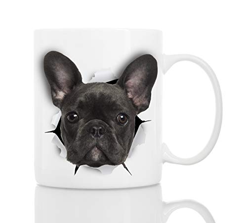 Winston Bear Black French Bulldog Mug - Ceramic Funny Coffee Mug - Perfect French Bulldog Gifts - Cute Novelty Coffee Mug Present - Great Birthday or Christmas Surprise for Friend or Coworker, Men and Women (11oz) - Image 5