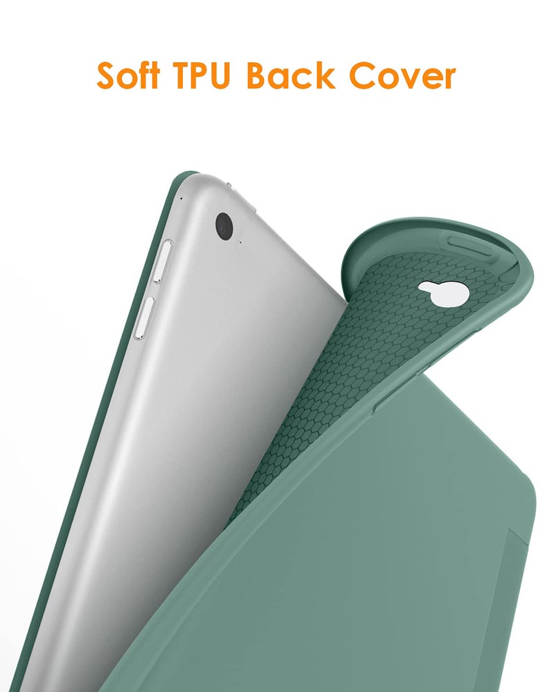 DTTO for iPad Air 2 Case (2014 Released), Ultra Slim Lightweight Smart Case Trifold Stand with Flexible Soft TPU Back Cover for Apple iPad Air 2 (Model A1566/A1567), Midnight Green - Image 3