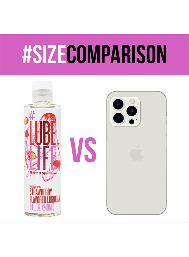 Lube Life Water-Based Strawberry Flavored Lubricant, Personal Lube for Men, Women and Couples, Made Without Added Sugar, 8 Fl Oz  - Image 4