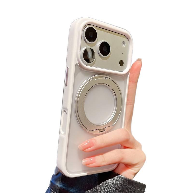 MagSafe iPhone 12 Drop Protection PC Case for Kickstand in White for Work and School - Image 1