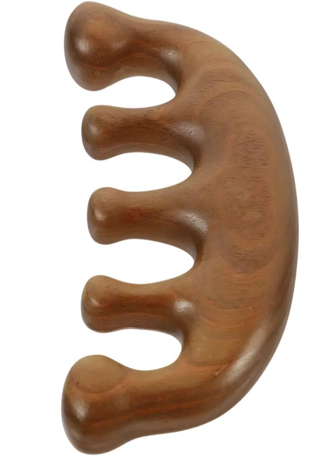 Fegor Natural Wooden Scalp Massage Comb – Wide Tooth Gua Sha Handheld Massager Hair Comb for Gentle Detangling & Meridian Stimulation – Wooden Anti-Static Comb for Hair Care – Pack of 1 - Image 1