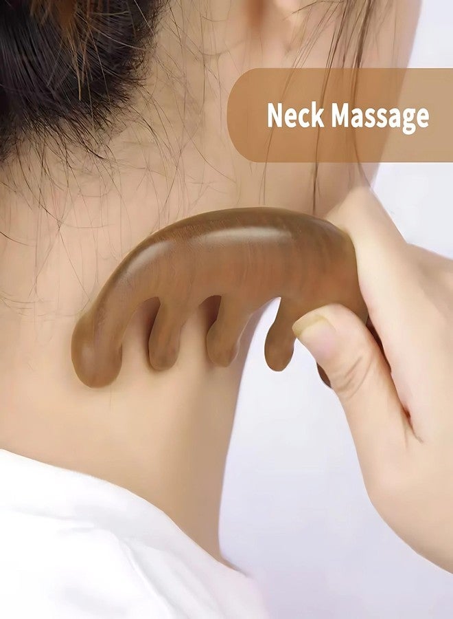Fegor Natural Wooden Scalp Massage Comb – Wide Tooth Gua Sha Handheld Massager Hair Comb for Gentle Detangling & Meridian Stimulation – Wooden Anti-Static Comb for Hair Care – Pack of 1 - Image 5