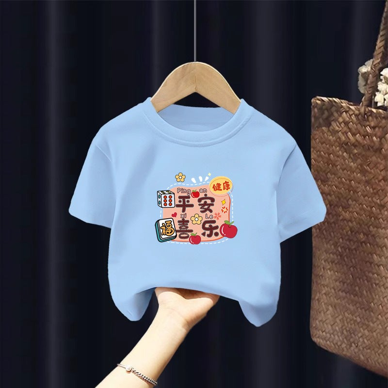 Girls' T-Shirt Summer Children'S Wear Children'S Cotton Casual Top Girls' Summer T-Shirt - Image 2