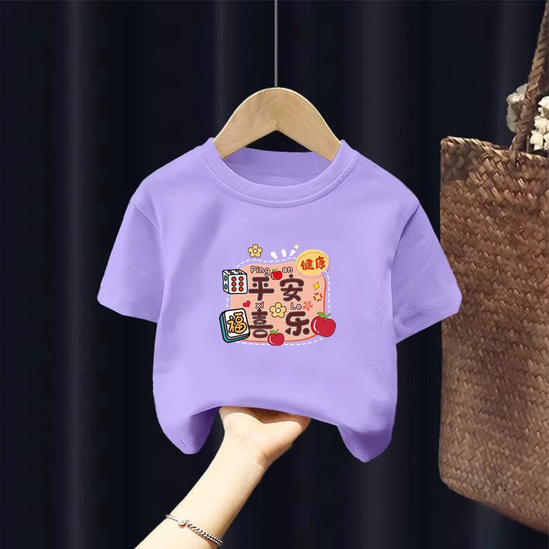 Girls' T-Shirt Summer Children'S Wear Children'S Cotton Casual Top Girls' Summer T-Shirt - Image 3