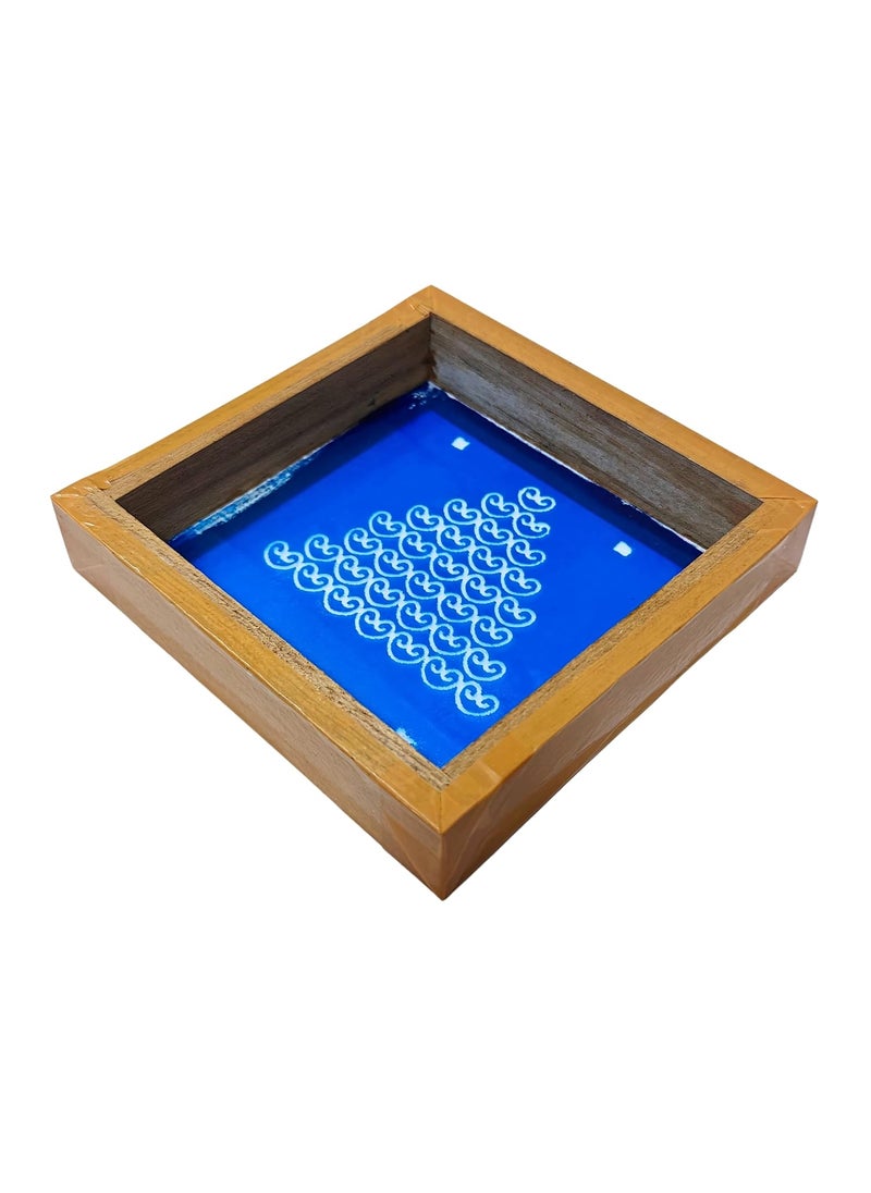 anciently Anciently Gopadam Rangoli Stencil Wooden, Rangoli Sacha Wooden, 1 Piece (5x5 Inches)  - Image 1