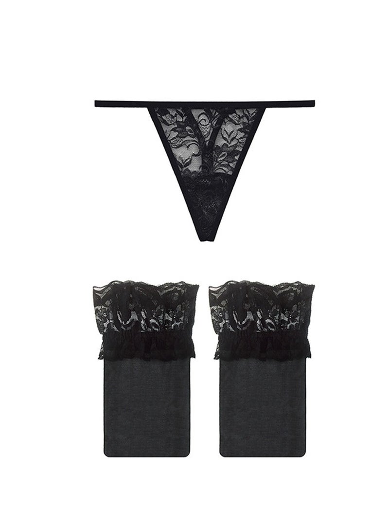 2 Pcs Women Girl Lace Briefs Set  - Image 3