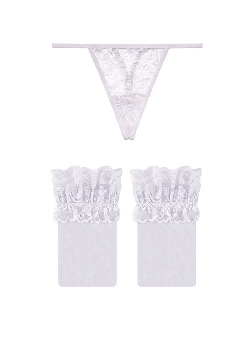 2 Pcs Women Girl Lace Briefs Set  - Image 5