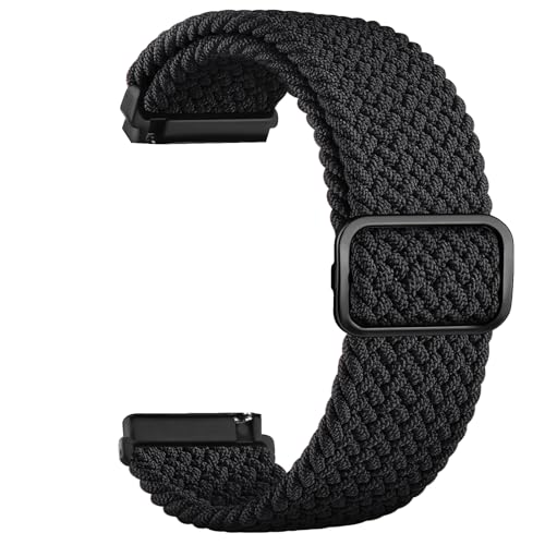 Tobfit Nylon Single Loop Woven Watch Strap Compatible with Fitbit Versa/Versa 2 Smart Watch (Watch Not Included), Removable Sport Belt for Men and Women (Burgundy Red) - Image 1
