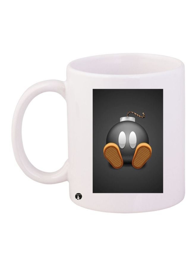 RYN Printed Coffee Mug White/Grey/Brown 11ounce