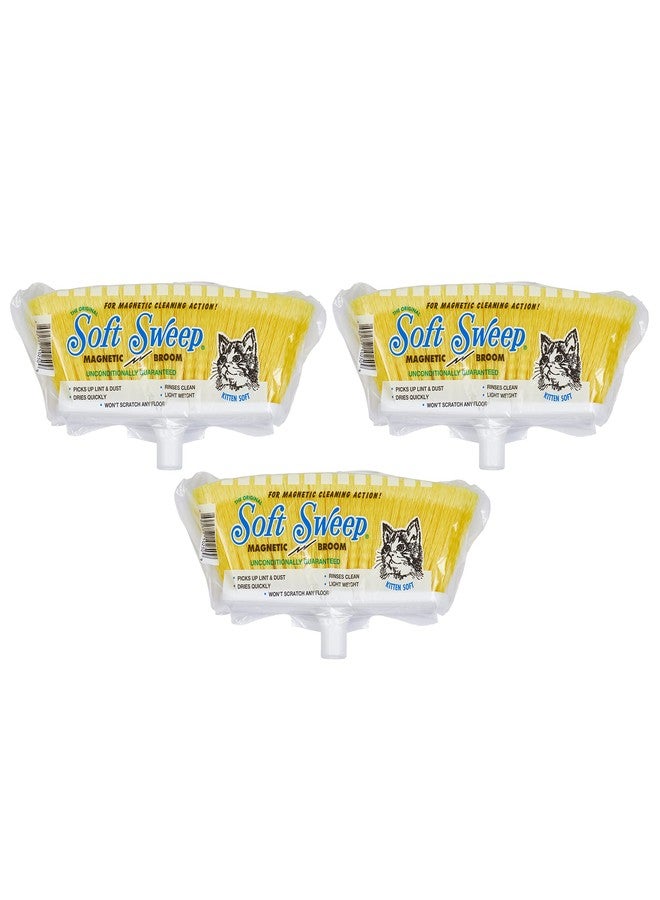 Soft Sweep Brooms Soft Sweep Broom Heads Only (Yellow, 6 Heads) - Image 2