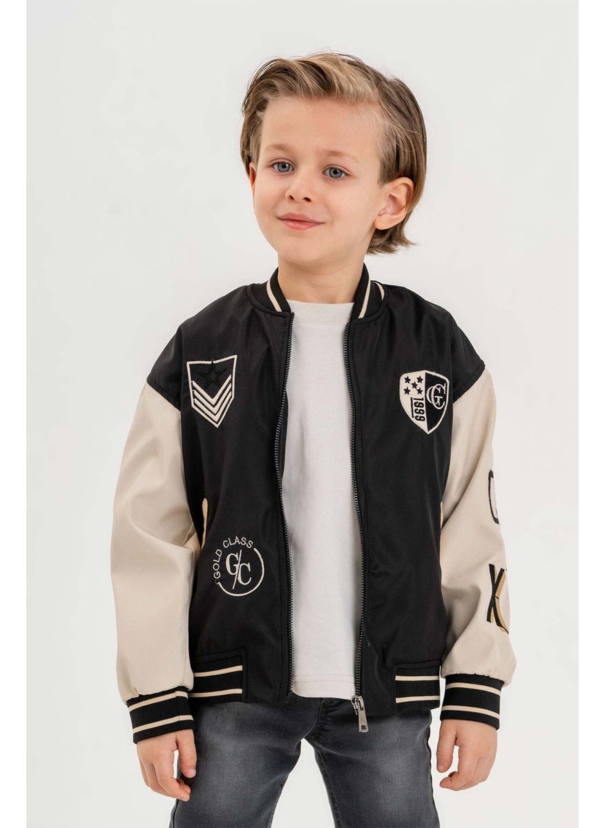 Gold Class Kidswear Gold Class Embroidered Double Pocket Waterproof College Boys Jacket  - Image 2