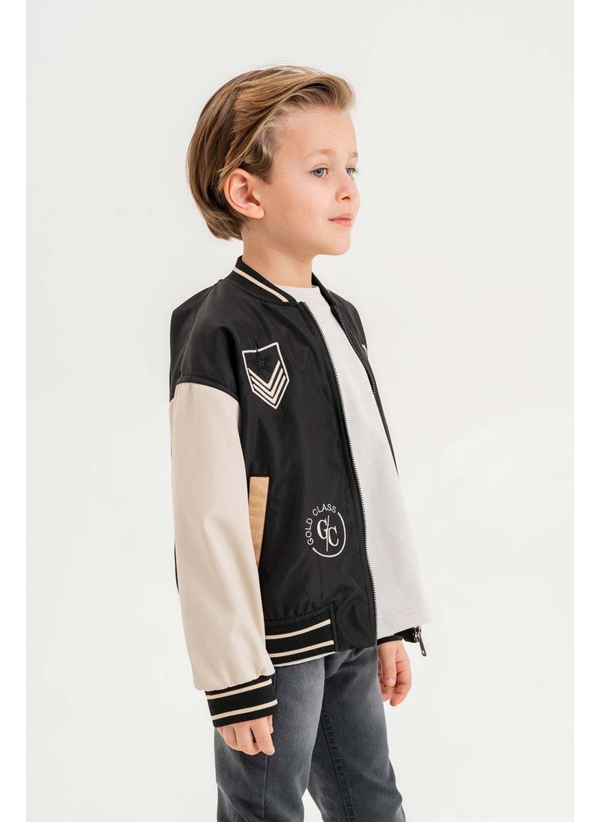 Gold Class Kidswear Gold Class Embroidered Double Pocket Waterproof College Boys Jacket  - Image 3