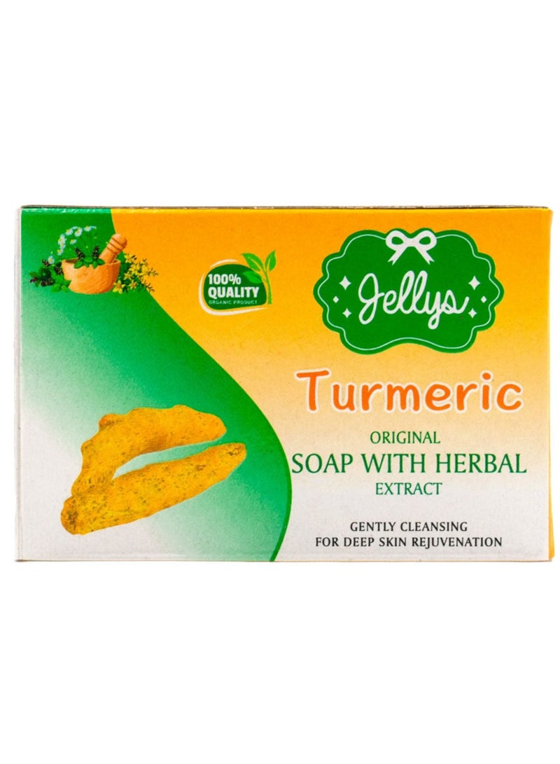 جيليز صابون كُركُم الأصلي بخلاصة الأعشاب - تنظيف لطيف لتجديد البشرة العميق